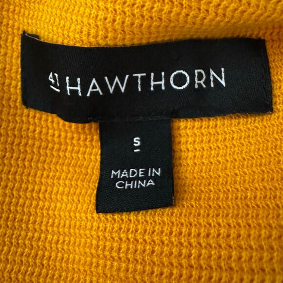 41 Hawthorn Natalie Knit Blazer Jacket Women’s Small Yellow Open Front NWT - Picture 7 of 8